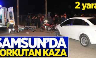 Samsun'da korkutan kaza: 2 yaralı