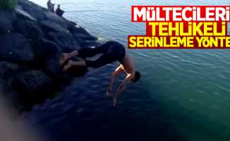 Samsun'da mülteciler köprüden denize atladı