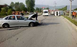 Tokat'ta korkutan kaza: 4 yaralı