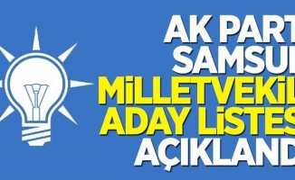 AK Parti Samsun Milletvekili aday listesi açıklandı