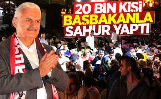Samsun'da 20 bin kişi Başbakanla sahur yaptı