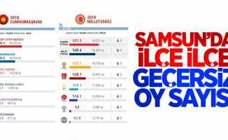 Samsun'da ne kadar geçersiz oy var