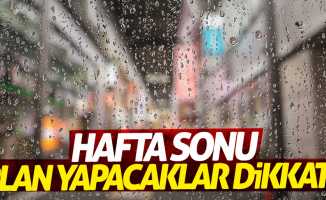 Samsun'da hafta sonu yağmur yağacak