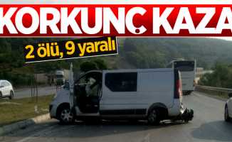 Samsun'da kamyonet kaza yaptı: 2 ölü, 9 yaralı