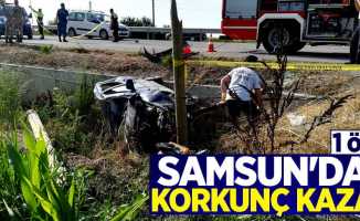 Samsun'da korkunç kaza! 1 ölü