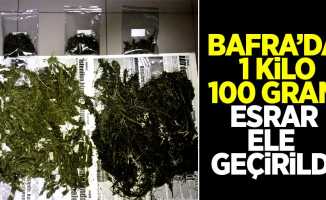 Bafra'da 1 kilo 100 gram esrar ele geçirildi