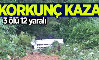 Giresun'da kaza: 3 ölü 12 yaralı