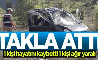 Samsun'da araç takla attı: 1 kişi hayatını kaybetti