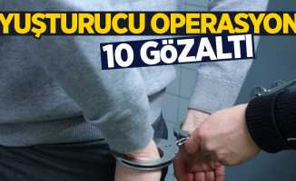 Samsun'da iki ilçede uyuşturucu operasyonu: 10 gözaltı