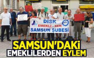 Samsun'daki emeklilerden eylem