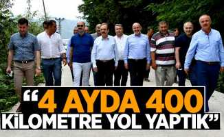 Samsun'da 4 ayda 400 kilometre yol yapıldı