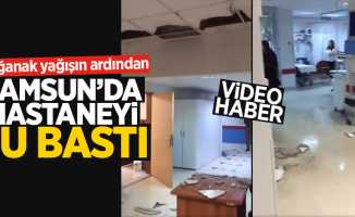 Samsun'da hastaneyi su bastı