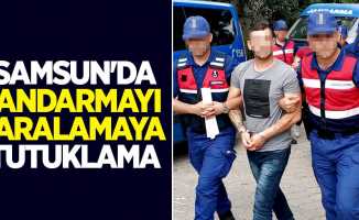 Samsun'da jandarmayı yaralamaya tutuklama