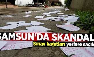 Samsun'da skandal! Kağıtlar yola saçıldı