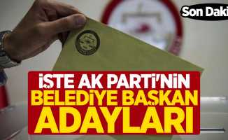 İşte AK Parti'nin Belediye Başkan Adayları