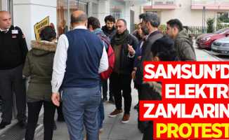 Samsun'da elektrik zamlarına protesto