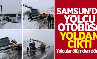 Samsun'da yolcu otobüsü yoldan çıktı: 21 yolcu ölümden döndü