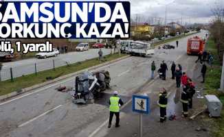 Samsun'da korkunç kaza! 1 ölü, 1 yaralı