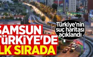 Türkiye'de en çok suç işlenen il Samsun!