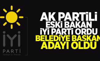AK Partili eski bakan İYİ Parti Ordu Büyükşehir Belediye Başkan adayı oldu