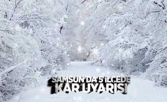 Samsun'da 5 ilçede kar uyarısı