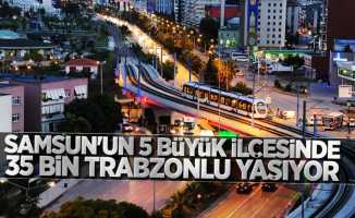 Samsun'un 5 büyük ilçesinde 35 bin Trabzonlu yaşıyor