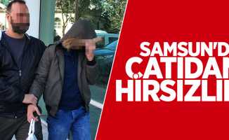 Samsun'da çatıdan hırsızlık: 1 gözaltı