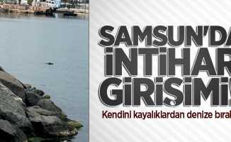 Samsun'da intihar girişimi! Kendini kayalıklarda denize bıraktı