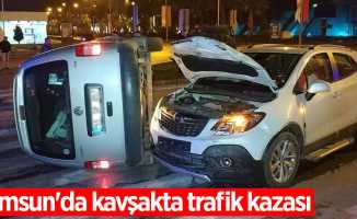 Samsun'da kavşakta kaza: 2 yaralı