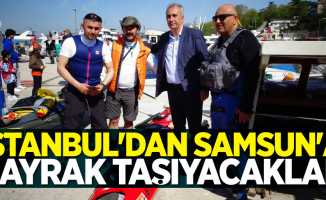 İstanbul'dan Samsun'a bayrak taşıyacaklar