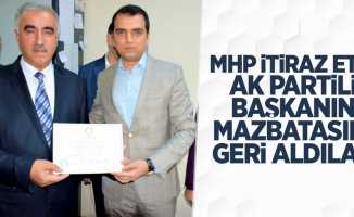 MHP itiraz etti AK Partili başkanın mazbatasını geri aldılar