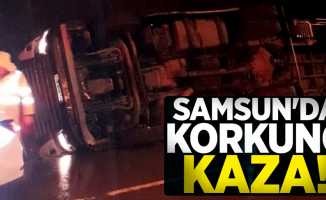 Samsun'da korkunç kaza! 1 yaralı