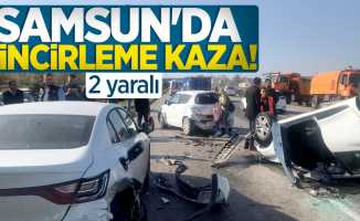 Samsun'da zincirleme kaza! 2 yaralı