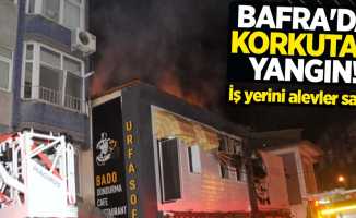 Bafra'da korkutan yangın