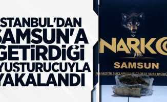 İstanbul'dan Samsun'a getirdiği uyuşturucuyla yakalandı