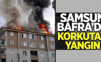 Samsun Bafra'da Korkutan Yangın