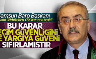 Samsun Baro Başkanı Gürbüz'den YSK kararına tepki!