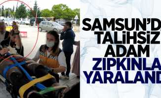 Samsun'da Talihsiz Adam Zıpkınla Yaralandı