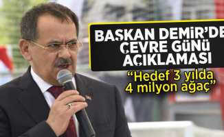 Başkan Mustafa Demir'de Çevre Günü açıklaması