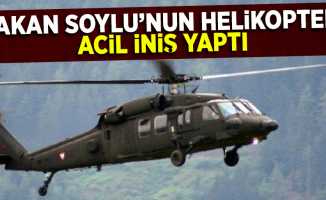 İçişleri Bakanı Soylu’nun helikopteri acil iniş yaptı 