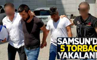 Samsun'da 5 torbacı yakalandı