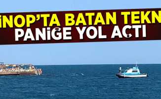 Sinop’ta batan tekne paniğe yol açtı 