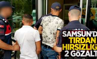 Samsun'da tırdan hırsızlığa 2 gözaltı