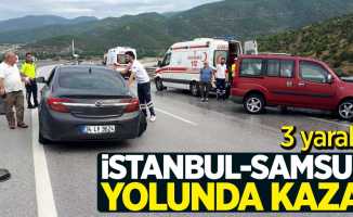 İstanbul-Samsun yolunda kaza! 3 yaralı