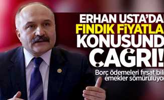 Erhan Usta'dan fındık fiyatları konusunda çağrı 