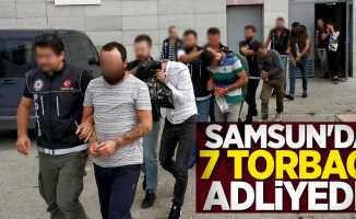 Samsun'da 7 torbacı adliyede 