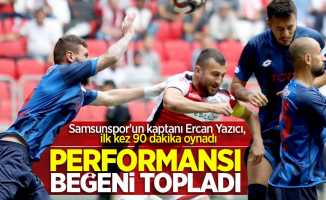 Samsunspor'un kaptanı Ercan Yazıcı, ilk kez 90 dakika oynadı!  Performansı beğeni topladı