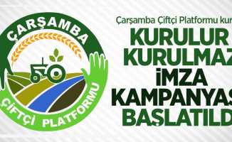 Çarşamba Çiftçi Platformu kuruldu! Kurulur kurulmaz imza kampanyası başlatıldı
