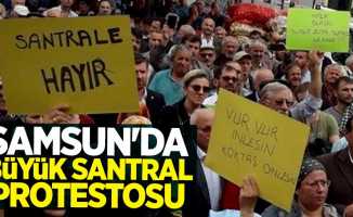 Samsun'da büyük santral protestosu 