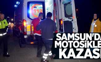 Samsun'da motosiklet kazası